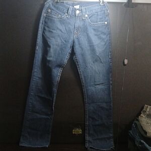 True Religion Men's Classic Blue Straight Jeans